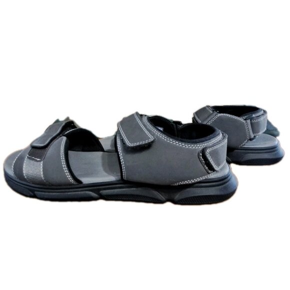 Bruno Marc Mens 14 Gray Outdoor Hook & Loop Sandals New With Flaw - Picture 6 of 13